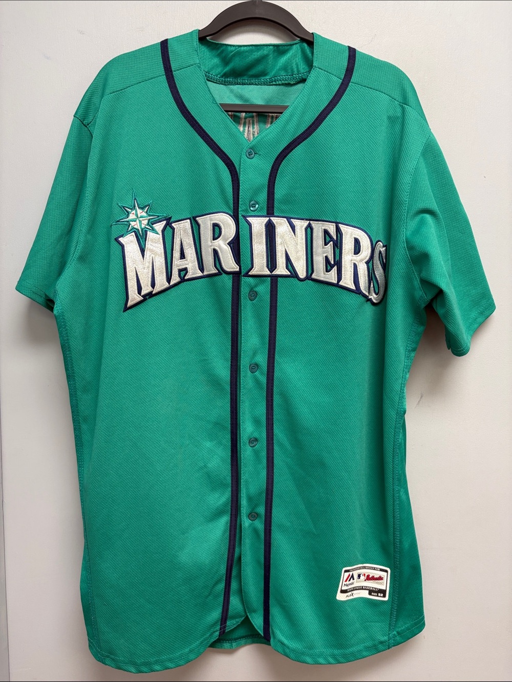 Seattle Mariners Félix Hernández #34 Authentic Majestic Flex Base Jersey 52